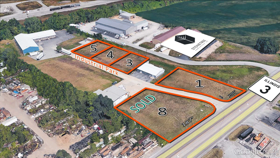 Industrial Lots For Sale at Cahokia Office/Warehouse Parque off IL3