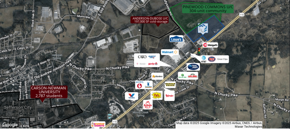 NEC East Broadway Blvd & Odyssey Rd, Jefferson City, TN, 37760