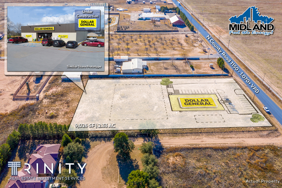 2+ Acre Texas Dollar General 5212 North County Road 1150, Midland, TX