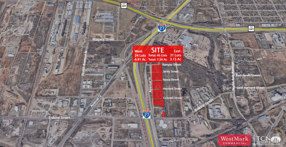 7.56 Acres 45 Lots I-27 & N Loop 289, Lubbock, TX, 79403