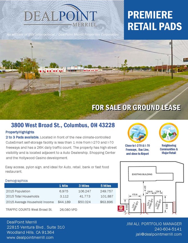 For Sale or Ground Lease Columbus, OH 3800 West Broad Street