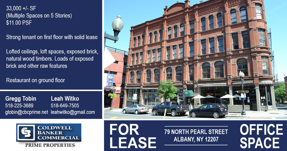 Office Space for Lease Albany, NY Suites to +/ 3500 sf (Sold!) 79 N