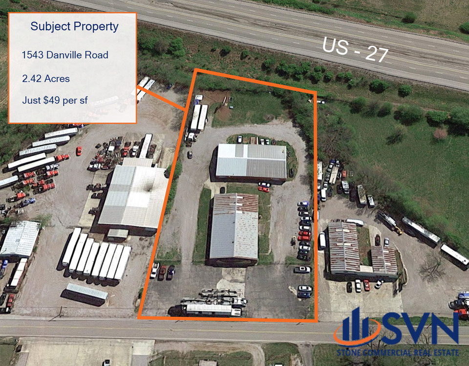 Industrial/Retail Property FOR SALE 599,000 /49 psf Nicholasville KY 1543 Danville Rd Loop